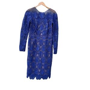tadashi shoji illusion yoke lace sheath dress Tadashi Shoji Illusion Yoke Embroidered Lace Sheath Dress